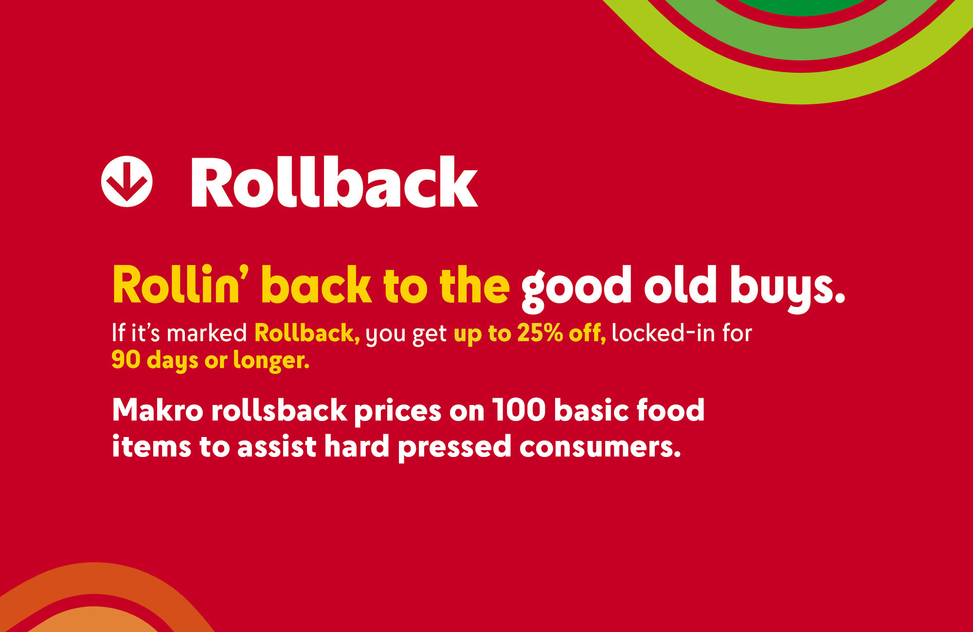 Makro rollbacks prices on 100 basic food items